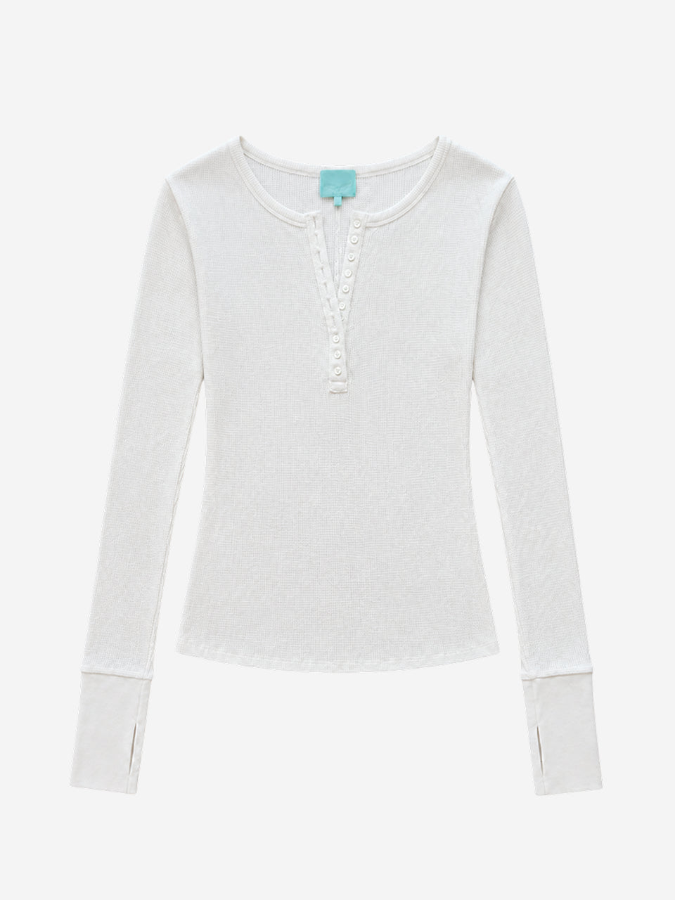 Slim Henley Neck Waffle Tee