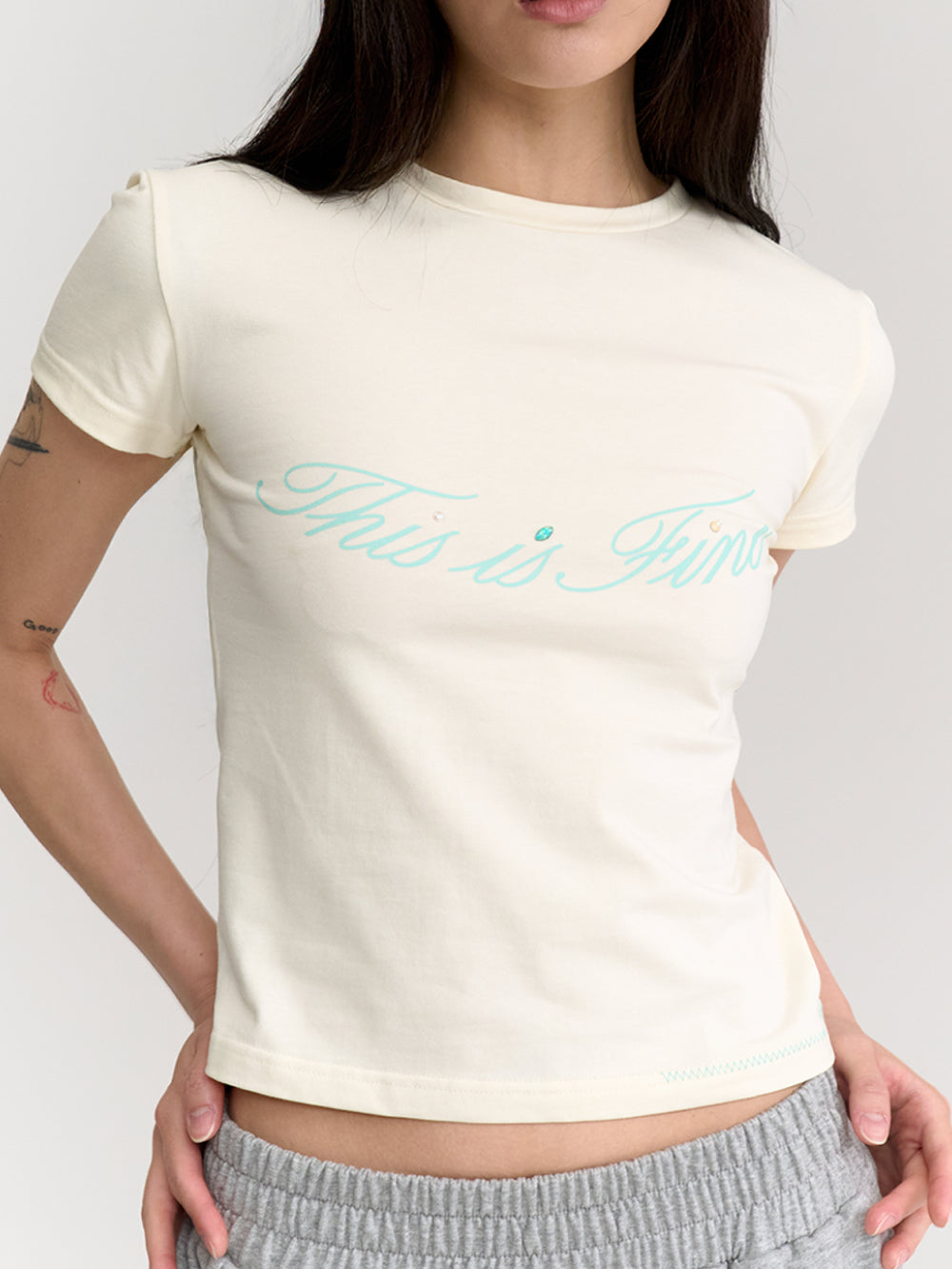 Cropped Signature Tee