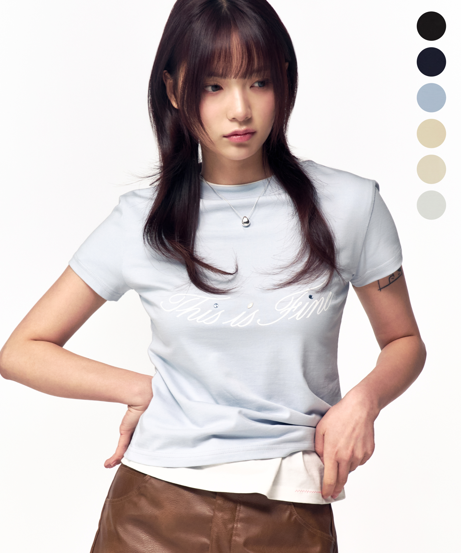 Cropped Signature Tee