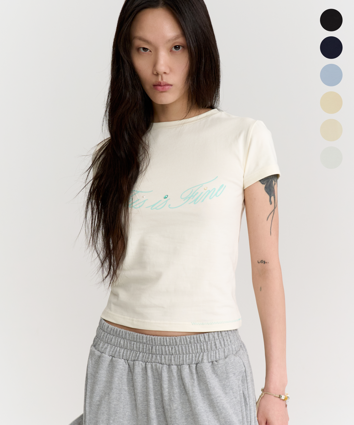 Cropped Signature Tee