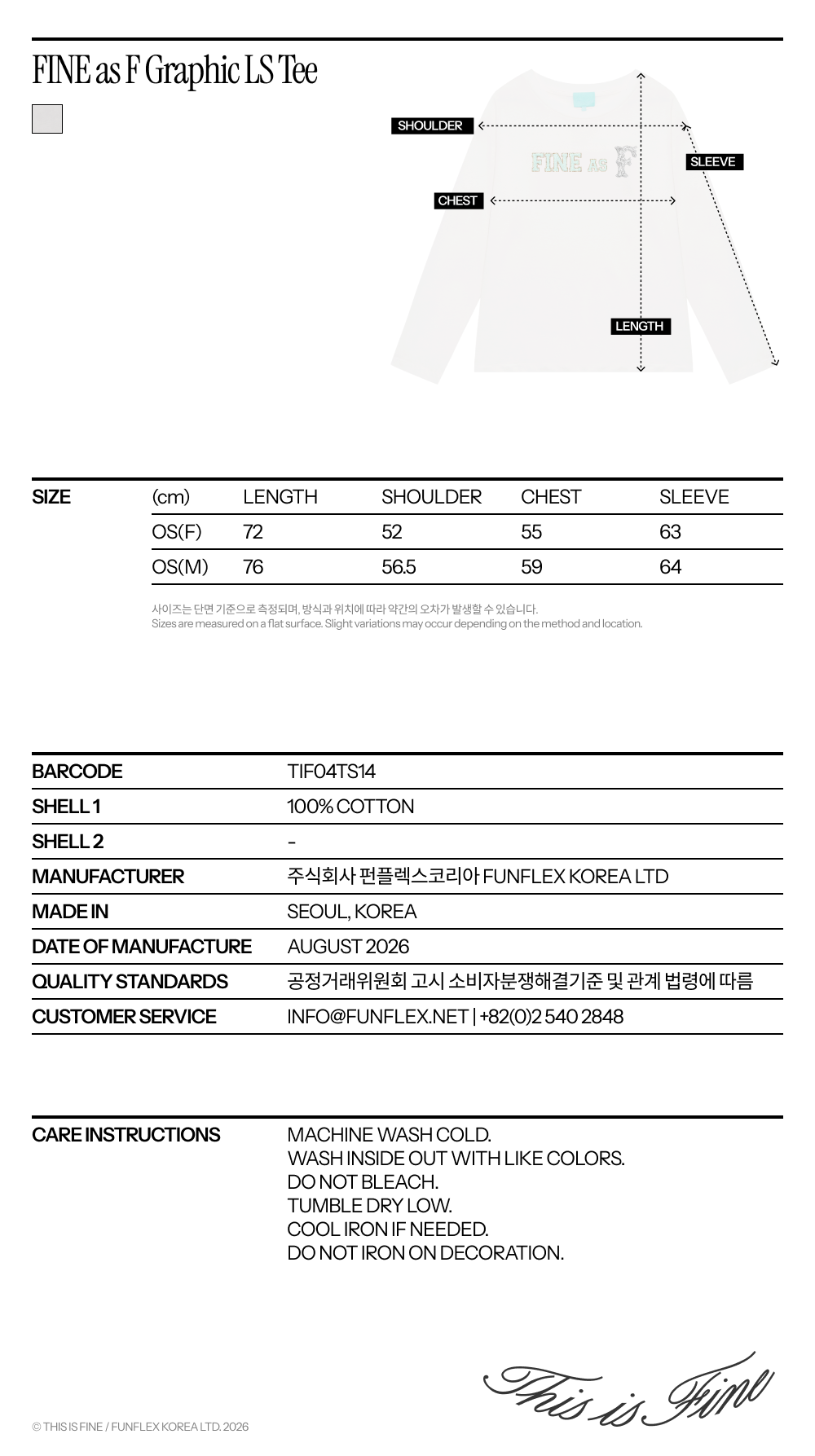 FINE as F Graphic LS Tee