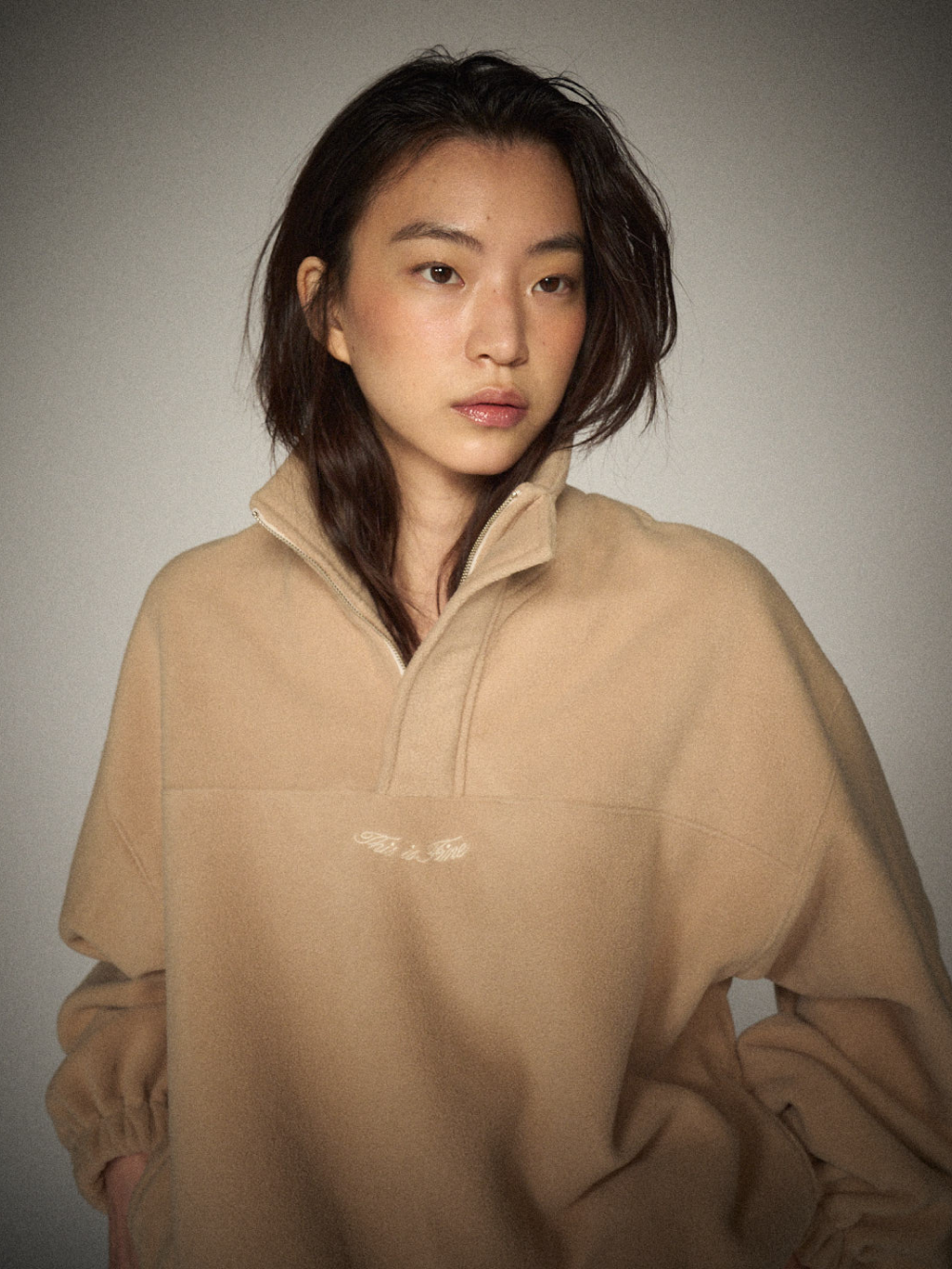 Quarter-Zip Balloon Pullover Fleece