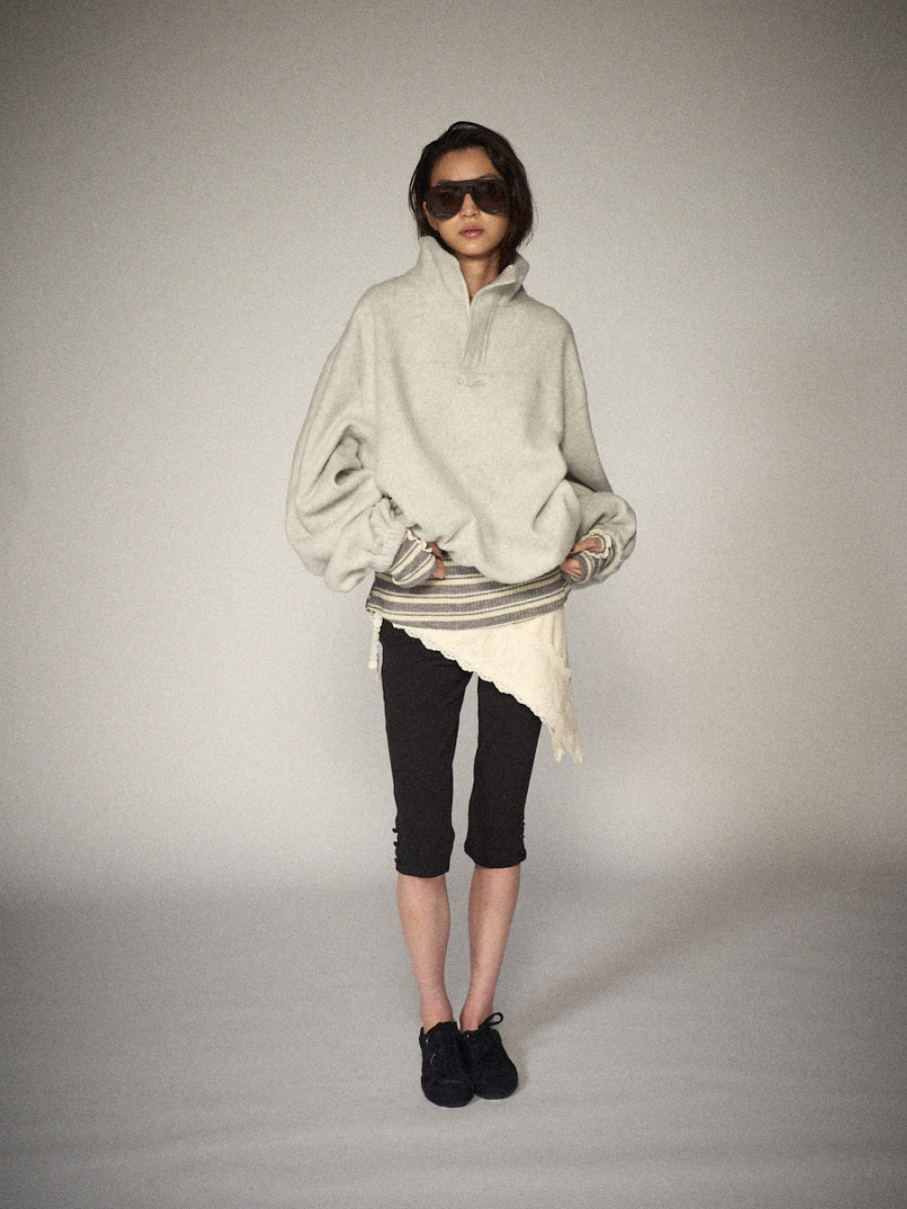 Quarter-Zip Balloon Pullover Fleece