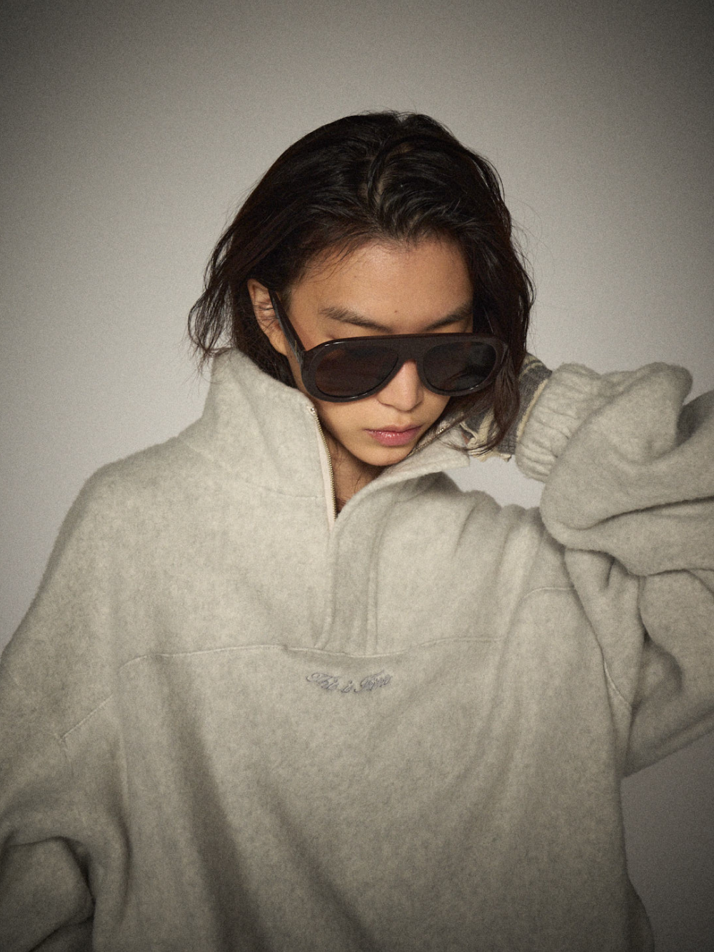 Quarter-Zip Balloon Pullover Fleece