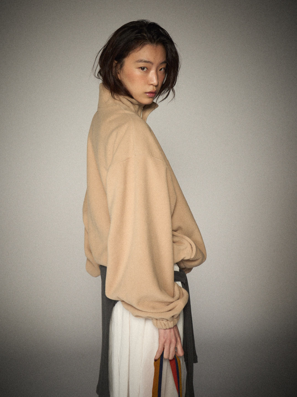 Quarter-Zip Balloon Pullover Fleece