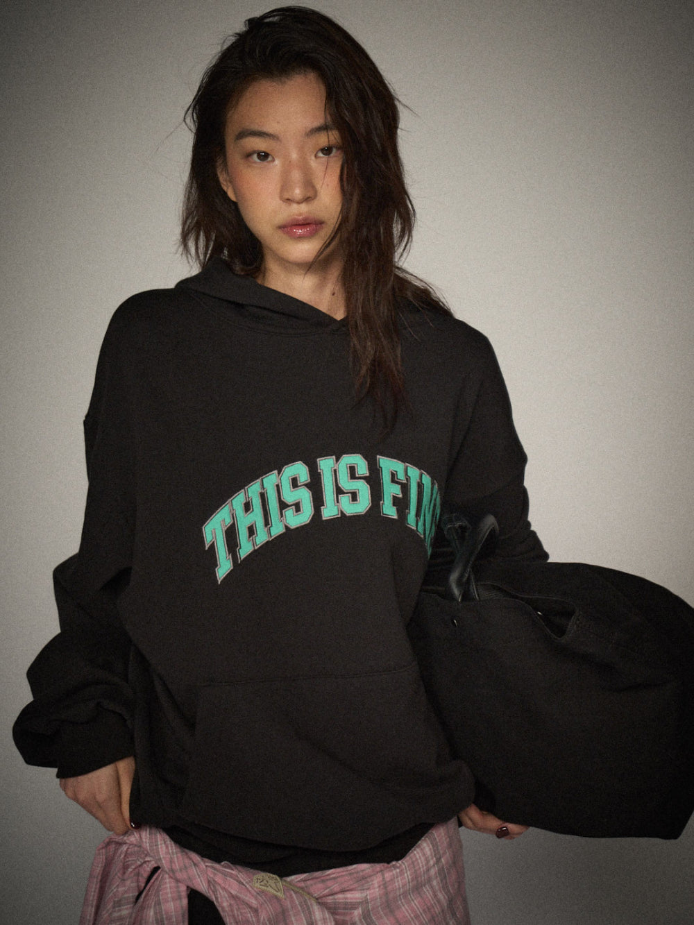 THIS IS FINE Applique Hoodie