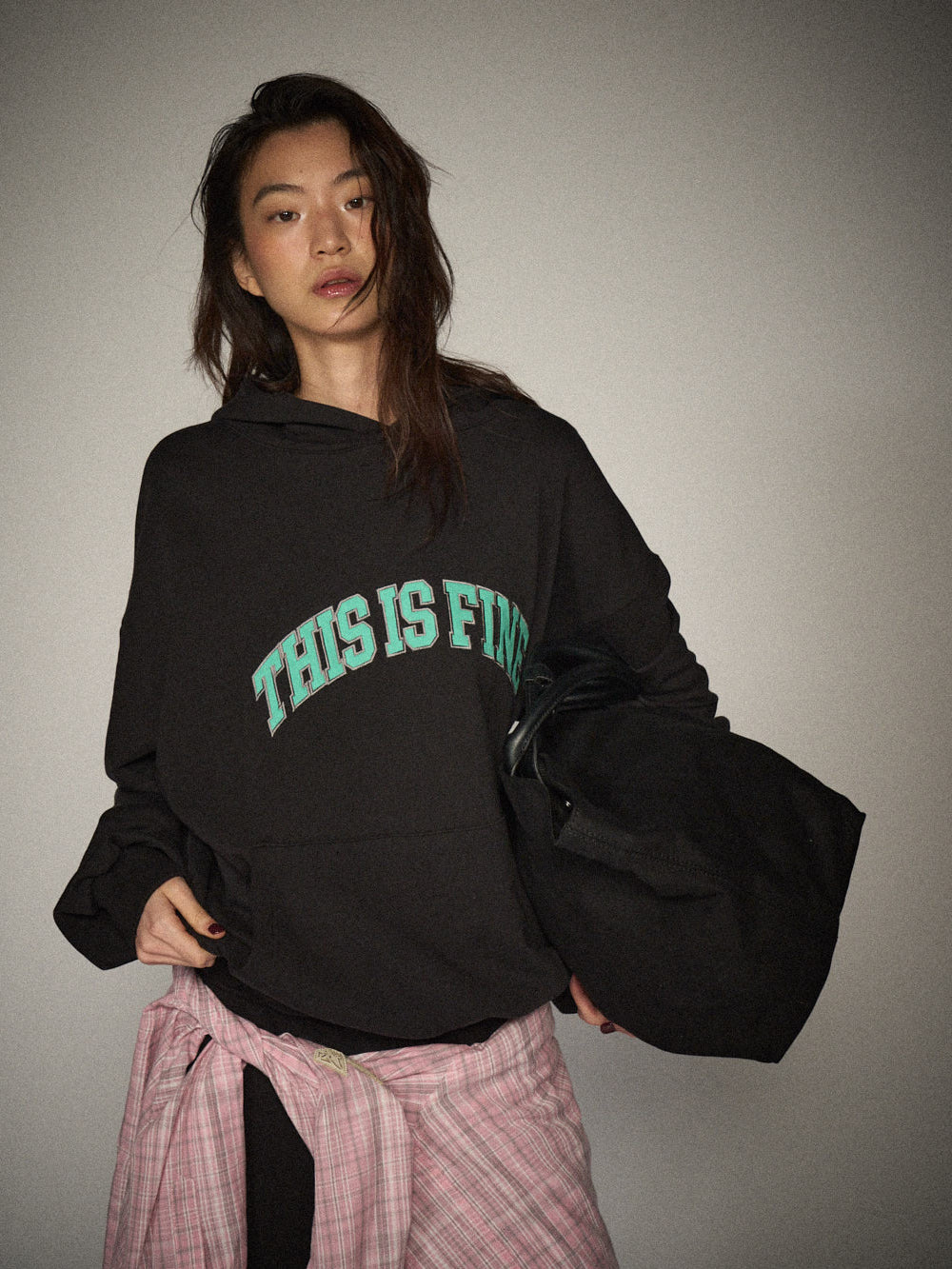 THIS IS FINE Applique Hoodie