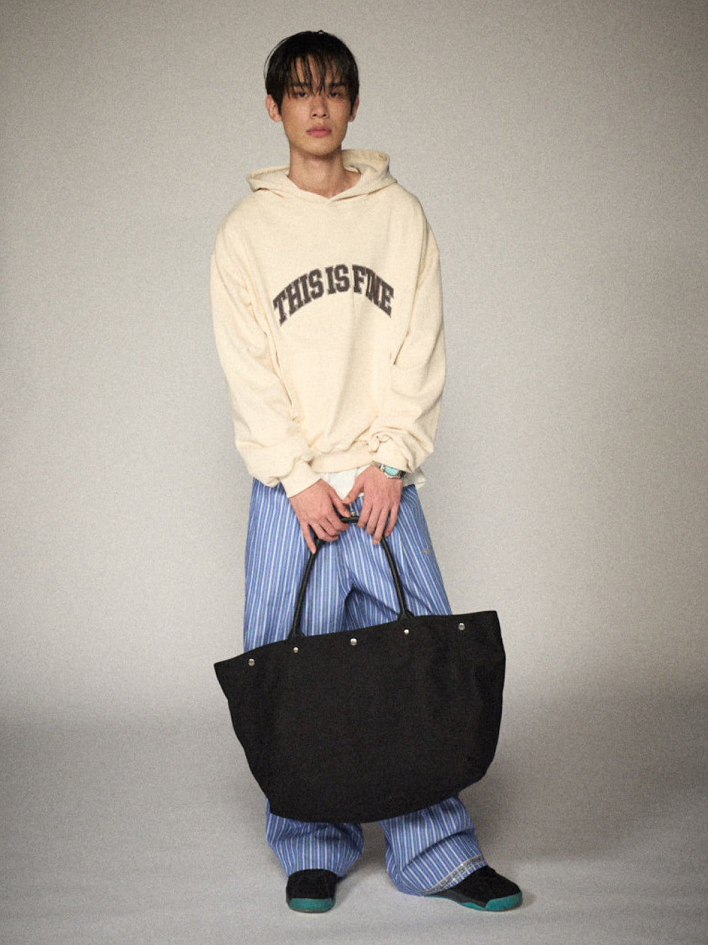 THIS IS FINE Applique Hoodie