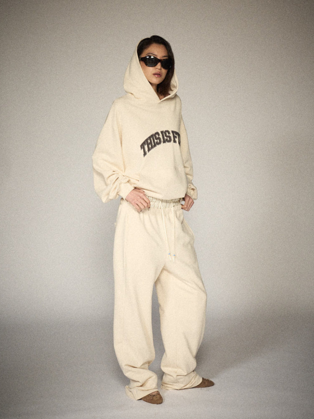 THIS IS FINE Applique Hoodie