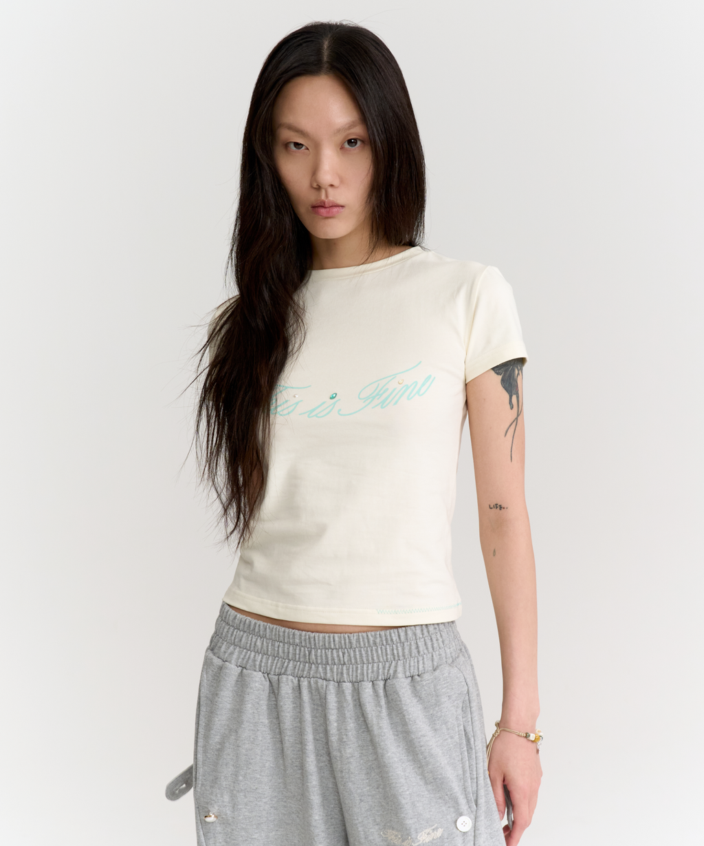 クロップド シグネチャーTシャツ