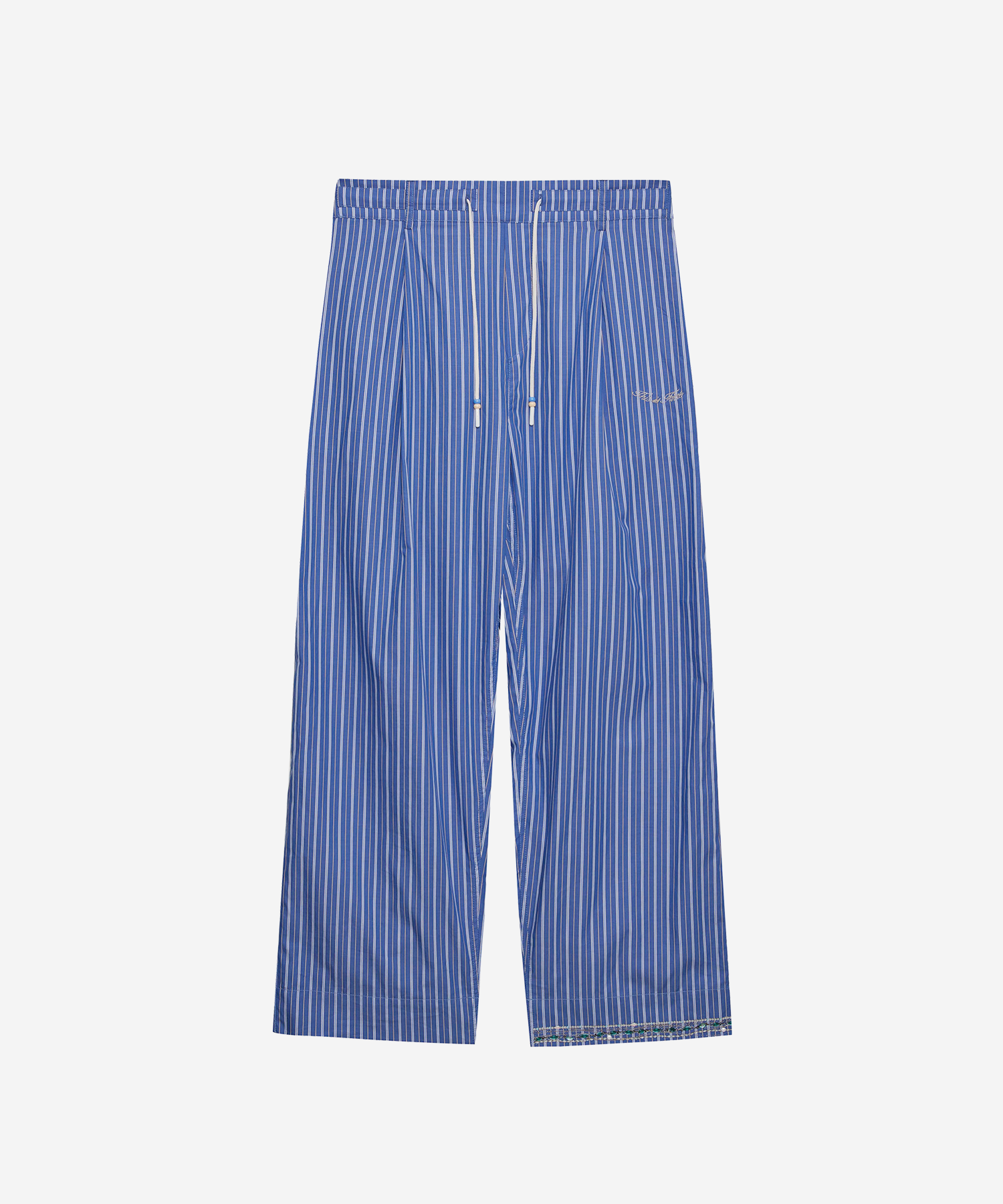 Wide Pajama Trousers Blue